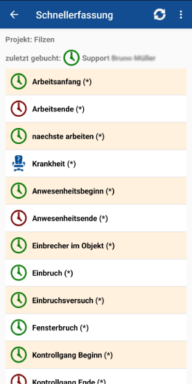 Selbstdefinierbare Revierfahrer-Tätigkeiten am Objekt